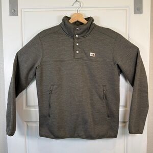 The North Face Men's Wool Blend Sherpa Patrol Heavy Fleece Green Pullover - L